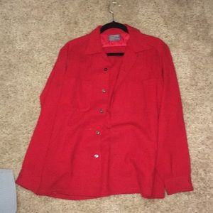 Pendleton red fleece like button down.